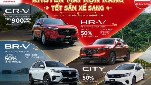 “Khuyến mãi rộn ràng – Tết sắm xế sang” | Honda Ô tô Bắc Giang