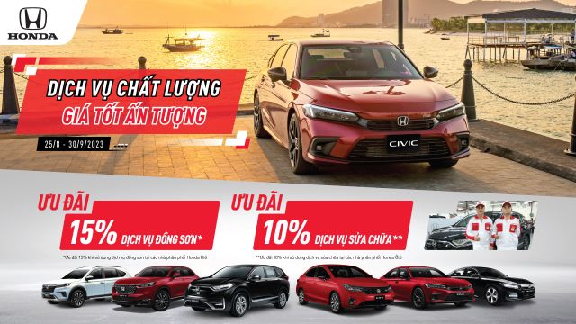 Dịch vụ chất lượng, giá tốt ấn tượng - Khuyến mại dịch vụ Honda Bắc Giang