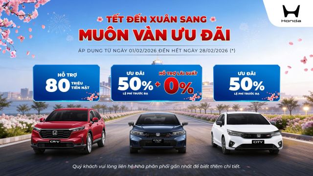 Ưu đãi lộc vàng – rộn ràng du xuân | Honda Ôtô Bắc Giang