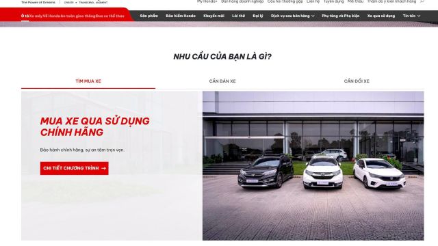 Mua/bán xe ô tô Honda đã qua sử dụng chính hãng Honda Việt Nam