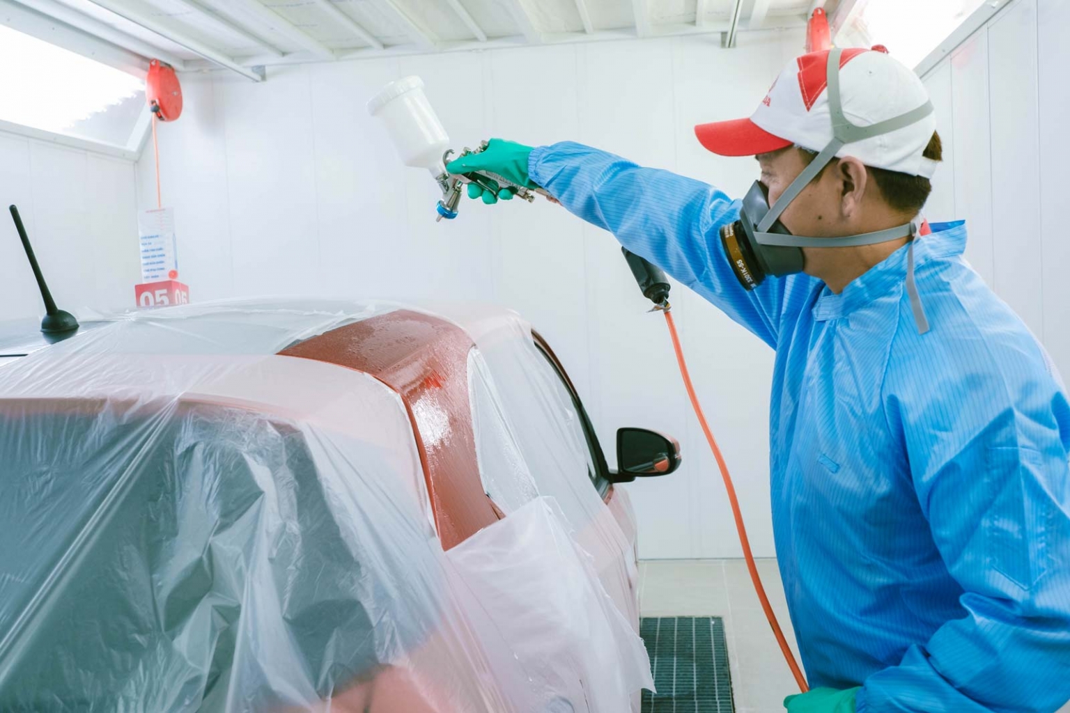 Quy trình sơn xe đạt chuẩn tại Honda Ôtô Bắc Giang